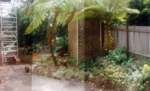 Lavender Bay – harbour-front garden – before